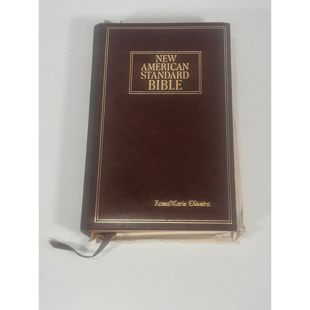 Thomas Nelson NASB Side Margin Reference Bible Brown Leather 782BR 1977 Vintage